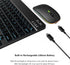 Backlit Bluetooth Keyboard and Mouse Combo for iPad Air Pro Mini Tablet iPhone Android Samsung Smartphone Cell Phone Rechargeable Ultra Slim Wirel...
