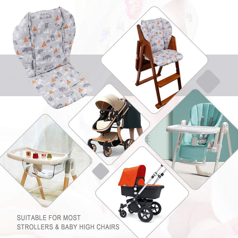 Baby High Chair Cushion, Thick Pad for Wooden High Chair, Baby Dining Chair Liner Mat (Grey Forest)...