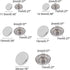 OLYCRAFT 100pcs Alloy Shank Buttons Metal Flat Buttons 5 Sizes Round Sewing Buttons for Sewing DIY Crafts and Jewelry Making - Platinum...