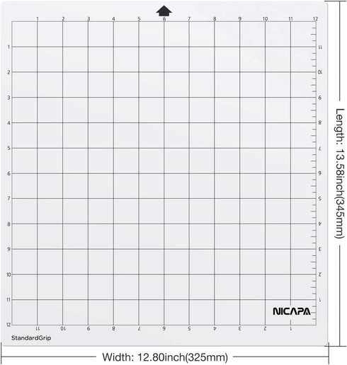 Nicapa StandardGrip Cutting Mat for Silhouette Cameo 4/3/2/1 (12x12 inch,3 pack) Standard Adhesive Sticky Quilting Cut Pads Replacement Accessorie...