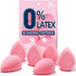 BEAKEY Flat Duo Makeup Sponge of 6, Super Soft 0 Latex Blending Sponge for Flawless Application - Liquid, Cream, Powder, Patented Design,Pink...