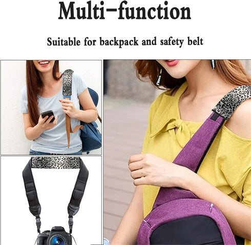 Dreaweet Grey Leopard Print Seat Belt Pads Cover for Adults Kids, Stylish Car Seatbelt Cover 2 pcs, Universal Soft and Safe...