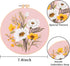 EOBTAIN 3 Pack Flower Embroidery Kit Hand Embroidery Stitch Practice Kits for Beginners Adults Cross Stitch Kits with Embroidery Hoop,Needles and ...