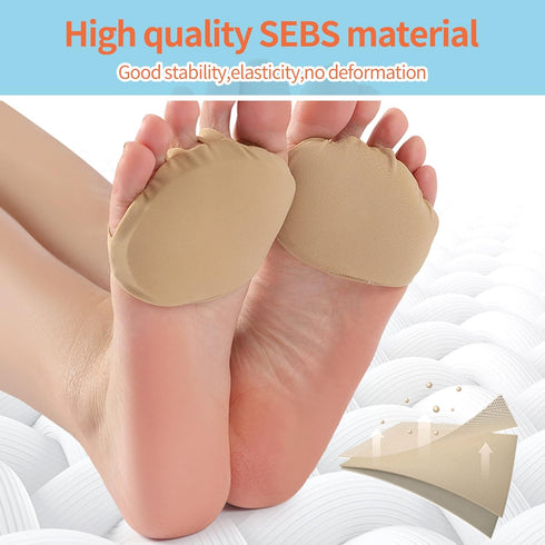 2 Pairs Gel Metatarsal Pads Men Women Honeycomb Fabric Forefoot Pads High Heels Comfort Pads Soft Ball of Foot Cushions Inserts for Pain Relief No...