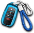 Compatible with Toyota Key Fob Cover with keychain,Key Shell Case for 2025 Camry 2021-2025 Venza,RAV4 Prime,Sienna, 2019-2025 Land Cruiser,Fortune...
