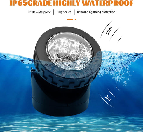Solar Spot Lights Outdoor, LED Waterproof Pond Light Solar Spotlight Underwater Light Security Lighting Dark Sensing Auto On/Off Adjustable Lighti...