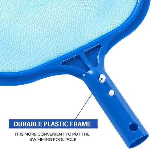 Pool Net - Pool Skimmer Net with Plastic Frame, Skimmer Net with Fine Mesh Net, Pool Nets for Cleaning Leaf of Swimming Pools, Spa, Hot Tubs...