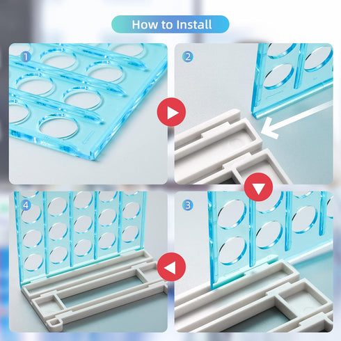 Annhua Test Tube Rack Plastic for 18 mm Tubes Holder Tray, Holds 50, Lab Tube Holder Rack Tube Stand for Sicence Laboratory, Classroom and Home Us...
