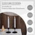 smtyle Silver Flameless Taper Candles Set of 2 Flickering LED Candlesticks Battery Operated with Timer Waterproof for Outdoor Christmas Decor (1x8...