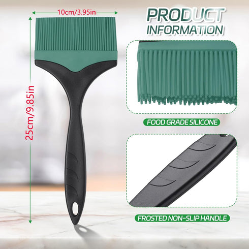 Large Silicone Grill Basting Brush - 3.95inch Extra Wide Silicone Basting Brush for Grilling,Heat Resistant Brushes Spread Oil Butter Sauce for Co...