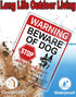 Beware of Dog Signs for Fence, 13"x9.9" Do Not Enter Sign, Reflective Tin Sign Great for Home Garden Fence Door Wall Decor...