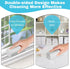 4pcs Damp Dusting Sponge Duster Grey, Household Clean Sponges Duster for Cleaning Baseboards Blinds, Vents, Window Trunk, Scrub Magic Sponge Erase...