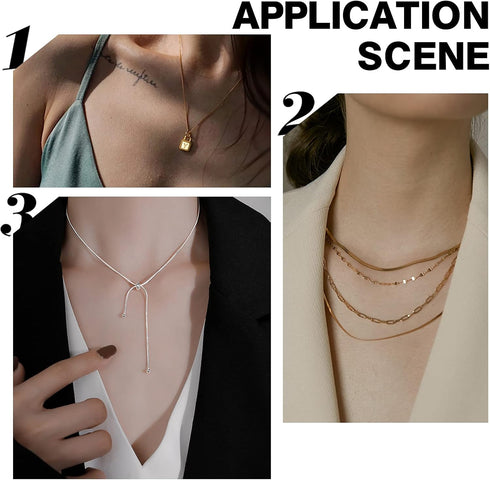 SUNNYCLUE 10 Yard Necklace Chains Jewelry Making Kit Round Snake Antique Bronze Cable Chain Lobster Claw Clasps Cord Ends Jump Rings for Women Adu...