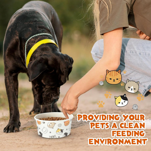 Mifoci 30 Pcs Disposable Pet Bowls Bulk 12 oz 1.5 Cup Small Dog Feeding Bowls Cat Paper Dishes Small Serving Water Food Tray for Dog Puppy Kitten ...