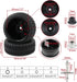 4 Pack 12mm Hex Wheels and Tires Set with Locknuts and Wrench for RC 1/10 On Road Racing Touring Car...