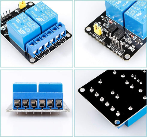 SunFounder 2 Channel DC 5V Relay Module with Optocoupler Low Level Trigger Expansion Board Compatible with Arduino R3 MEGA 2560 1280 DSP ARM PIC A...