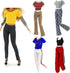 10 Pcs Doll Clothes for 11.5 inch Doll Handmade Casual Wear Including 5 Fashion Tops and Pants Outfits 5 Fashion Dresses in Random Easter Birthday...