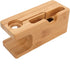 Pssopp Bamboo Charging Station Wooden Charging Station Desktop Docking Station Organizer for Cellphone Smart Watch Tablet Charging Cables...