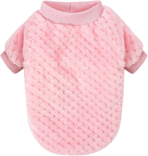 Dog Sweater, 3 Pack Dog Sweaters for Small Medium Dogs or Cat, Warm Soft Flannel Pet Clothes for Dogs Girl or Boy, Dog Shirt Coat Jacket (Large, P...