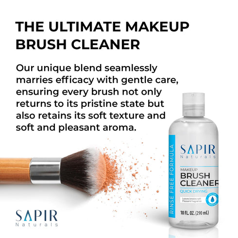Premium Makeup Brush Cleaner Liquid 10 oz (290 mL) - Ultimate Makeup Brush Cleaner Solution for Cosmetic Brushes - Bare Essentials - Get the Best ...