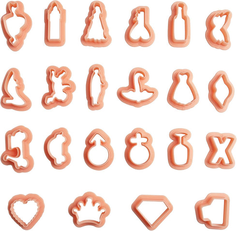 DIYOOHOMY22 Pcs Pink Polymer Clay Cutters for Earring Jewelry Plastic Models Tools Shape Jewelry Making Kit Boho Flower Press Molds Arts and Craft...