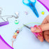 3Pcs Small Scissors All Purpose Craft Scissors Stainless Steel Scissors with Protective Cover Mini Detail Craft Scissors Precision Straight Fine T...