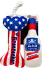Huxley & Kent Tiny Tuff | Red, White, & Booze | Extra Tough Dog Toy for Small Dogs | 2-Pack Funny Dog Toy | Features Squeaker, Crinkle | Machine W...