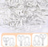 Covered Sewing Hooks & Eye Closure Jewelry Books Crafts Latch for Fur Coats Wraps Jackets Bra Thick Leather deep Pile Fabrics Clothing (25mm, Whit...