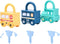 Dazmers Lock and Key Toy - Kids Educational Toy with 3 Locks (3.5x2.7 inches) and 3 Keys (3x1.3 inches) - Unique Way for Toddlers to Learn Numbers...