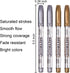 Dyvicl Premium Metallic Markers Pens - Silver and Gold Paint Pens for Black Paper, Glass, Rock Painting, Halloween Pumpkin, Card Making, Scrapbook...