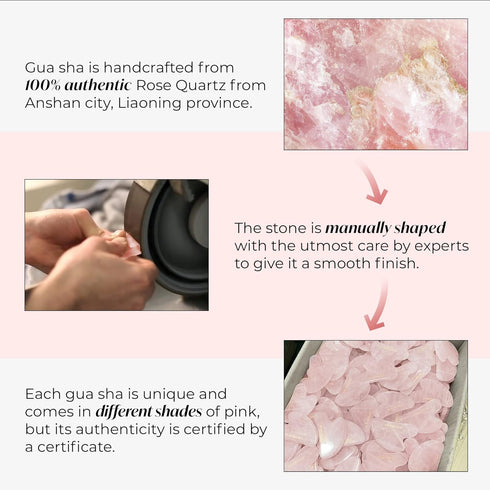 PLANTIFIQUE Gua Sha Rose Quartz Tool for Face Anti Aging Massage Tool - GuaSha Tool - Facial Skin Care Products - Massager for Your Skincare Routi...