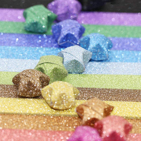 Origami Stars Papers Package DIY Paper, 360 Sheets - 18 Colors ( Glitter Origami Stars)...