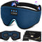 LC-dolida Sleeping Headphones Eye Mask, Sleep Mask with Bluetooth Headphones 3D Eye Mask Wireless Music Cotton Sleep Cover for Side Sleepers Nap I...
