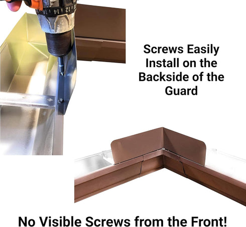 Eagle 1 Rain Gutter Valley Splash Guards, Straight or Bent (2 Per Order) includes Screws and 1/4" Bit Driver (Classic Straight, White)...