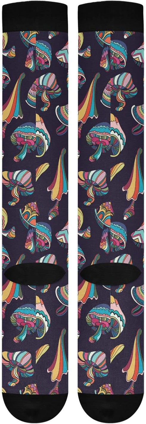 Green Grapes Compression Socks for Women and Men Circulation Long Socks for Athletic Running 1...