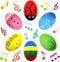 Wooden Easter Egg Shakers Baby Easter Maracas Easter Eggs for Baby Kids Musical Instruments Early Learning Toys, 6 Pcs...
