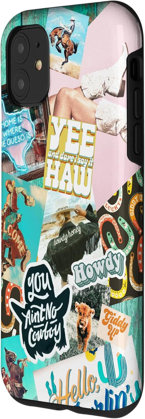 iPhone 11 Western Cowgirls Howdy Giddy-up Boho Aesthetics Country Chic Case...