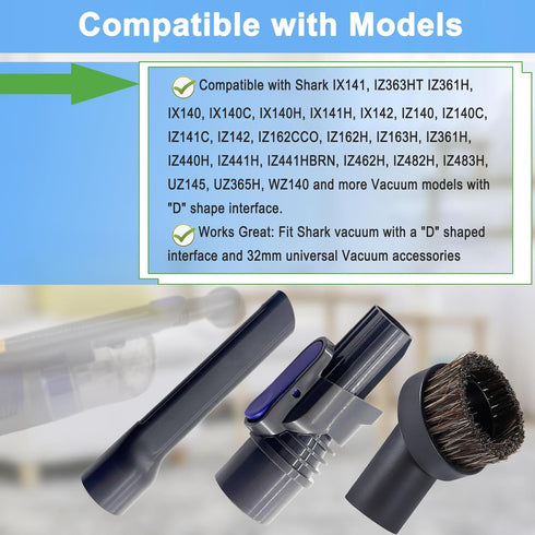 IX141 Pet Cordless Stick Vacuum Replacement for Shark IX141 IZ363HT IZ361H IZ462H IZ483H IZ362H IX140 IZ140 IX142 IZ162H,1.25" Horse Hair Brush At...