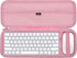 Aproca Pink Hard Travel Storage Case, for Apple Wireless Magic Keyboard 2 - MLA22LL/A and Apple Magic Bluetooth Mouse 2...