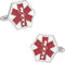 EMT Paramedic Star of Life Red Cufflinks with Presentation Box...