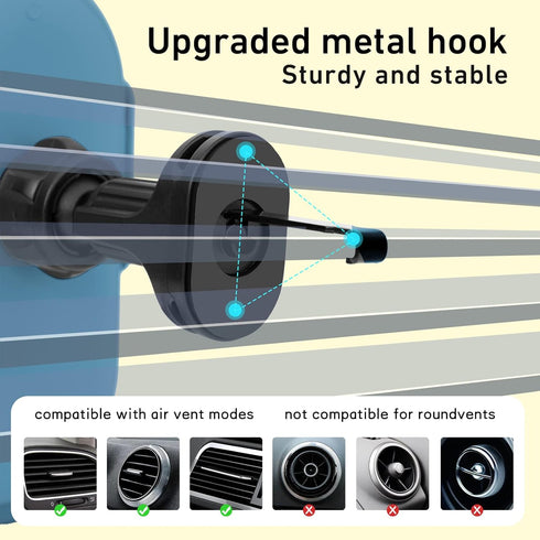 Wireless Car Charger Mount,MAX 15W Qi Fast Charger, Wireless Car Charger Air Vent, Automatic Clamping Phone Holder for iPhone 13/12/11//XS/XR/8, S...