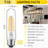 Dimmable E26 Edison Bulb, AC120V Warm White 2700K Light Bulbs, 6W, Equivalent 60W, 750LM, 5 Inch Long Tubular T10 LED Bulbs for Rustic Pendant, Ch...