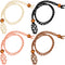 4 Pieces Crystal Necklace Holder Empty Stone Crystal Holder Adjustable Rope Necklace Cord Quartz Crystal Raw Stone Necklace Cord Handmade Woven Ne...