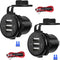 12V USB Outlet, 3 USB Charger Socket 12V/24V Car USB Charger Socket for Car Boat Marine Bus Truck Golf RV Motorcycle and More 2-Pack......
