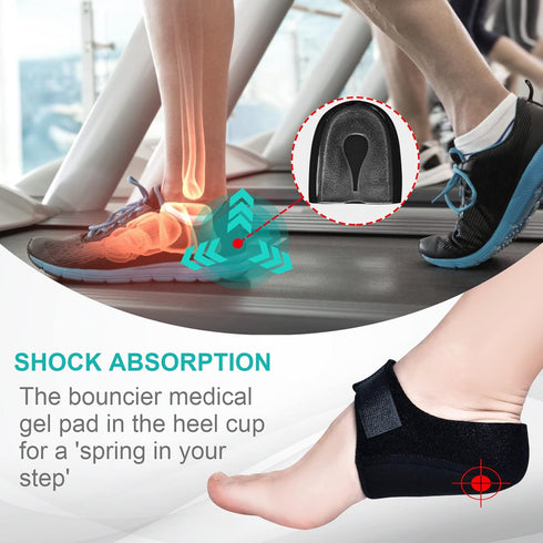 Heel Protectors(4Pcs), Heel Cups for Heel Pain, Heel Cushion for Plantar Fasciitis, Heel Pads Great for Heel Pain Relief, Achilles Tendinitis, Bon...