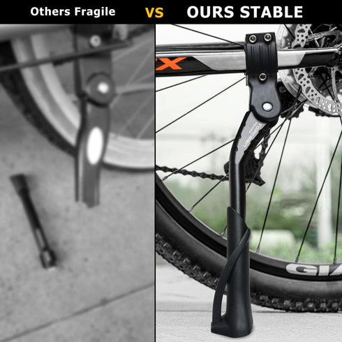 Bike Kickstand Enhanced,Rear Side/Center Mount,Aluminum Alloy Bicycle Kick Stand Adjustable Kickstand for adult bike 700C 24" 26" 28" 29 inch Moun...