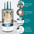 Makeup Brush Cleaner, 2024 Upgraded Cosmetic Brush Cleaner Machine Brush Blender - Automatic Spinning Makeup Brush Cleaner Fit for All Size Make u...