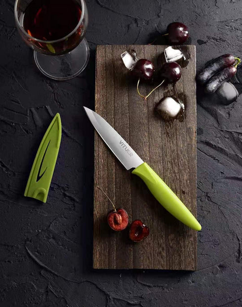 Paring knife, 4PCS Paring knives (4 Knives and 4 Knife cover), 4 Inch Peeling Knife, Fruit and Vegetable Knife, Ultra Sharp Kitchen Knives, German...