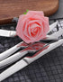 Steak Knife Set, 4-Piece Serrated Steak Cutlery Steak Knife, Silver Stainless Steel Steak Cutlery Knife for Home, Restaurant, Hotel, 22cm...