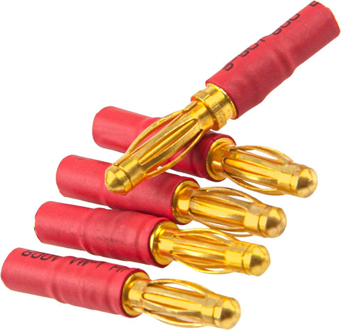 5Pairs ShareGoo No Cable 4mm Bullet Connector to 3.5mm Bullet Connector Banana Gold Plug Adapter for RC Car Boat FPV ESC Motor...